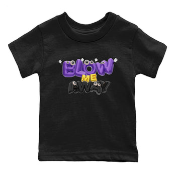 Air Jordan 12 Field Purple shirt to match jordans Blow Me Away sneaker tees AJ12 Field Purple SNRT Sneaker Release Tees Baby Toddler Black 2 T-Shirt