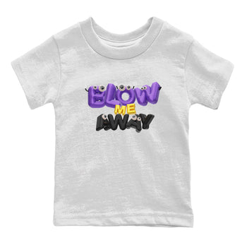 Air Jordan 12 Field Purple shirt to match jordans Blow Me Away sneaker tees AJ12 Field Purple SNRT Sneaker Release Tees Baby Toddler White 2 T-Shirt