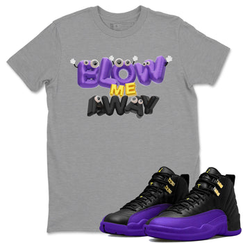 Air Jordan 12 Field Purple shirt to match jordans Blow Me Away sneaker tees AJ12 Field Purple SNRT Sneaker Release Tees Unisex Heather Grey 1 T-Shirt