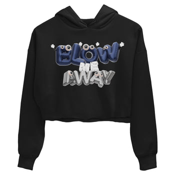 Air Jordan 5 Georgetown shirt to match jordans Blow Me Away sneaker tees AJ5 Georgetown SNRT Sneaker Release Tees Black 2 Crop T-Shirt