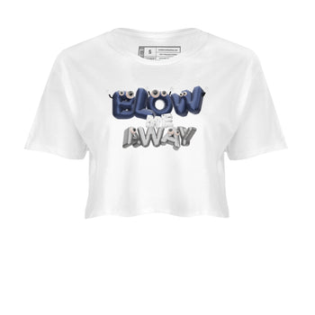 Air Jordan 5 Georgetown shirt to match jordans Blow Me Away sneaker tees AJ5 Georgetown SNRT Sneaker Release Tees White 2 Crop T-Shirt