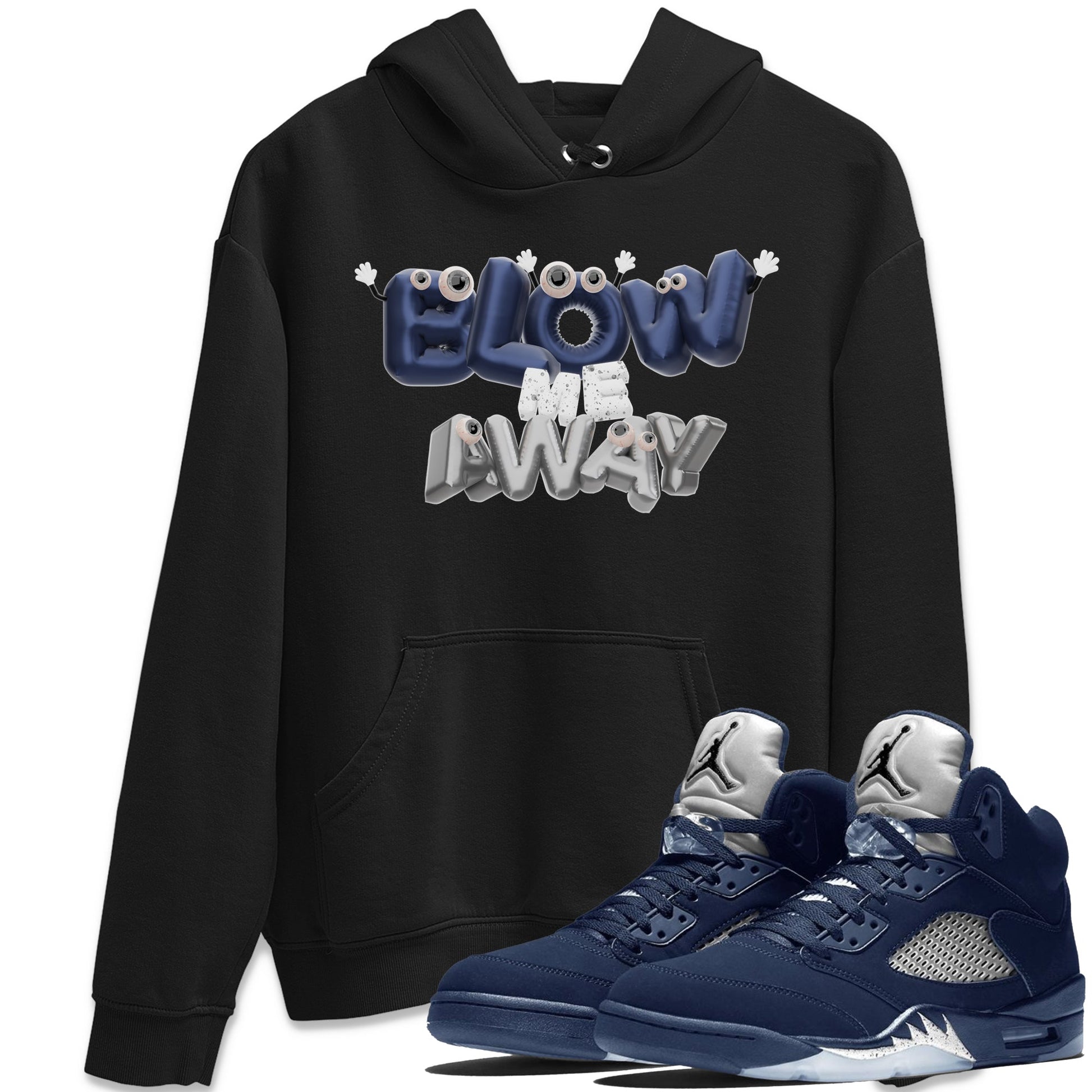 Air Jordan 5 Georgetown shirt to match jordans Blow Me Away sneaker tees AJ5 Georgetown SNRT Sneaker Release Tees Unisex Black 1 T-Shirt
