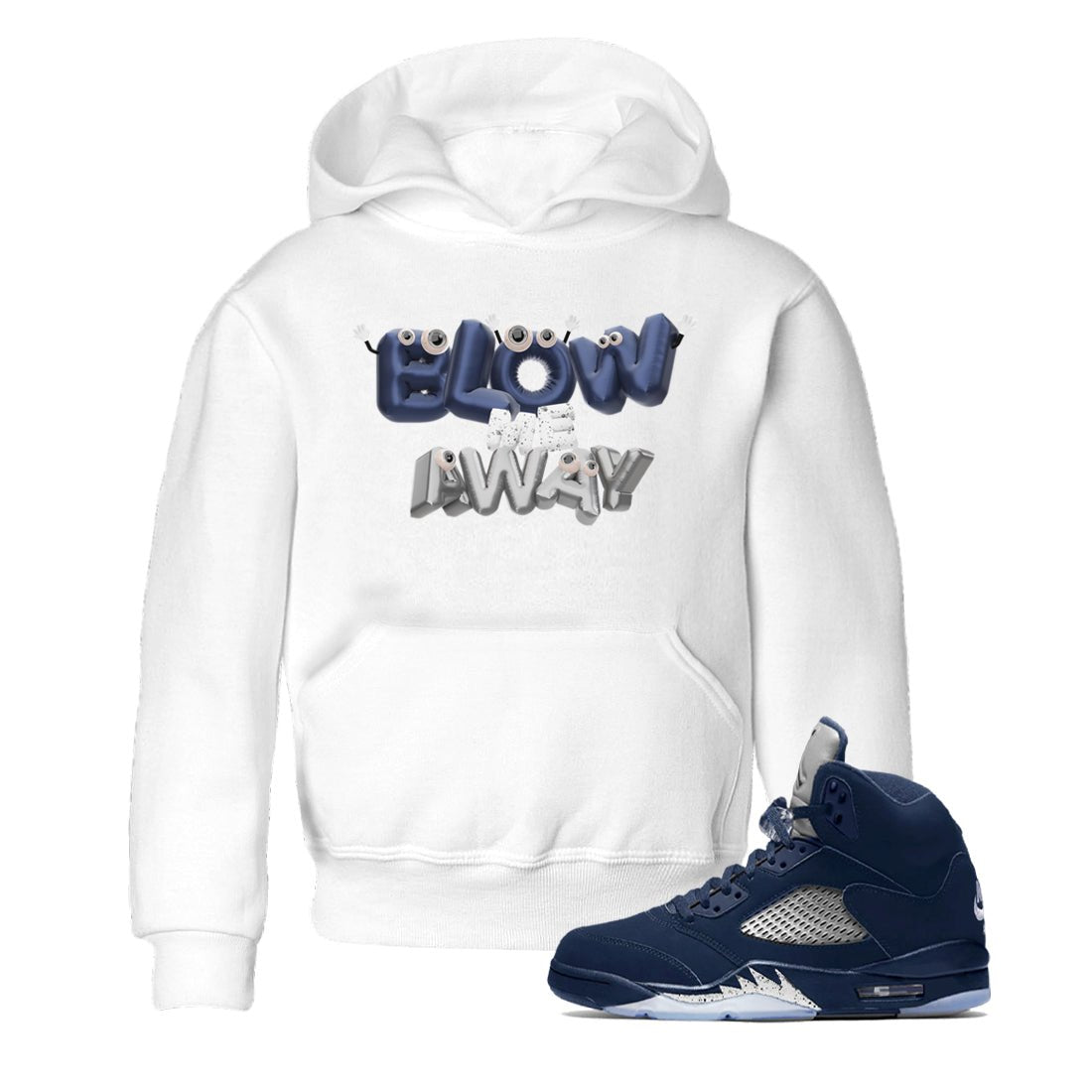 Air Jordan 5 Georgetown shirt to match jordans Blow Me Away sneaker tees AJ5 Georgetown SNRT Sneaker Release Tees Baby Toddler White 1 T-Shirt