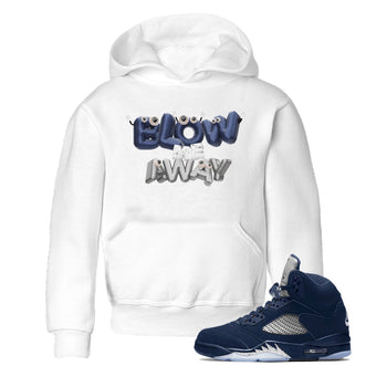 Air Jordan 5 Georgetown shirt to match jordans Blow Me Away sneaker tees AJ5 Georgetown SNRT Sneaker Release Tees Baby Toddler White 1 T-Shirt