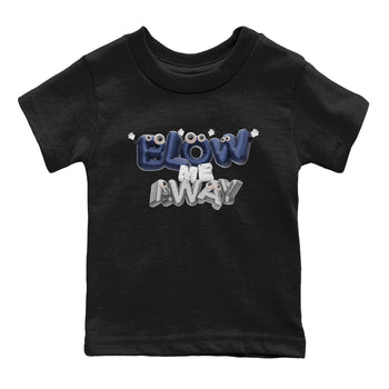 Air Jordan 5 Georgetown shirt to match jordans Blow Me Away sneaker tees AJ5 Georgetown SNRT Sneaker Release Tees Baby Toddler Black 2 T-Shirt