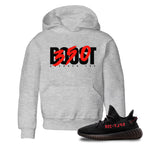 Yeezy 350 Bred shirt to match jordans Boost 350 sneaker tees Adidas Yeezy Boost V2 350 Bred SNRT Sneaker Release Tees Baby Toddler Heather Grey 1 T-Shirt