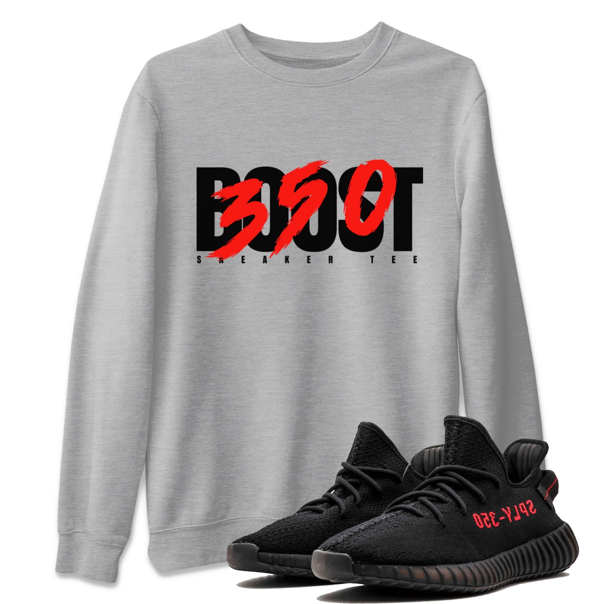 Yeezy 350 Bred shirt to match jordans Boost 350 sneaker tees Adidas Yeezy Boost V2 350 Bred SNRT Sneaker Release Tees Unisex Heather Grey 1 T-Shirt