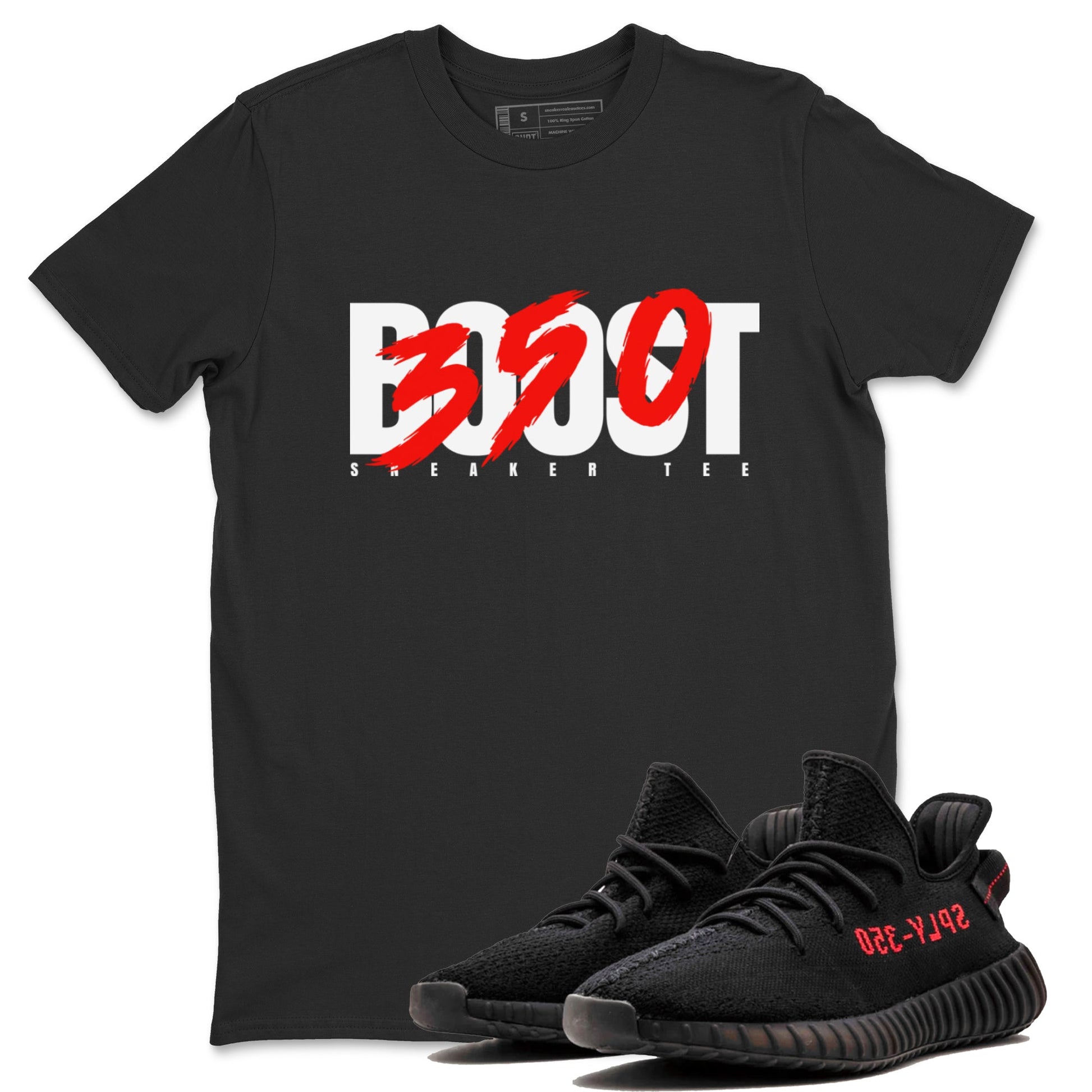 Yeezy 350 Bred shirt to match jordans Boost 350 sneaker tees Adidas Yeezy Boost V2 350 Bred SNRT Sneaker Release Tees Unisex Black 1 T-Shirt