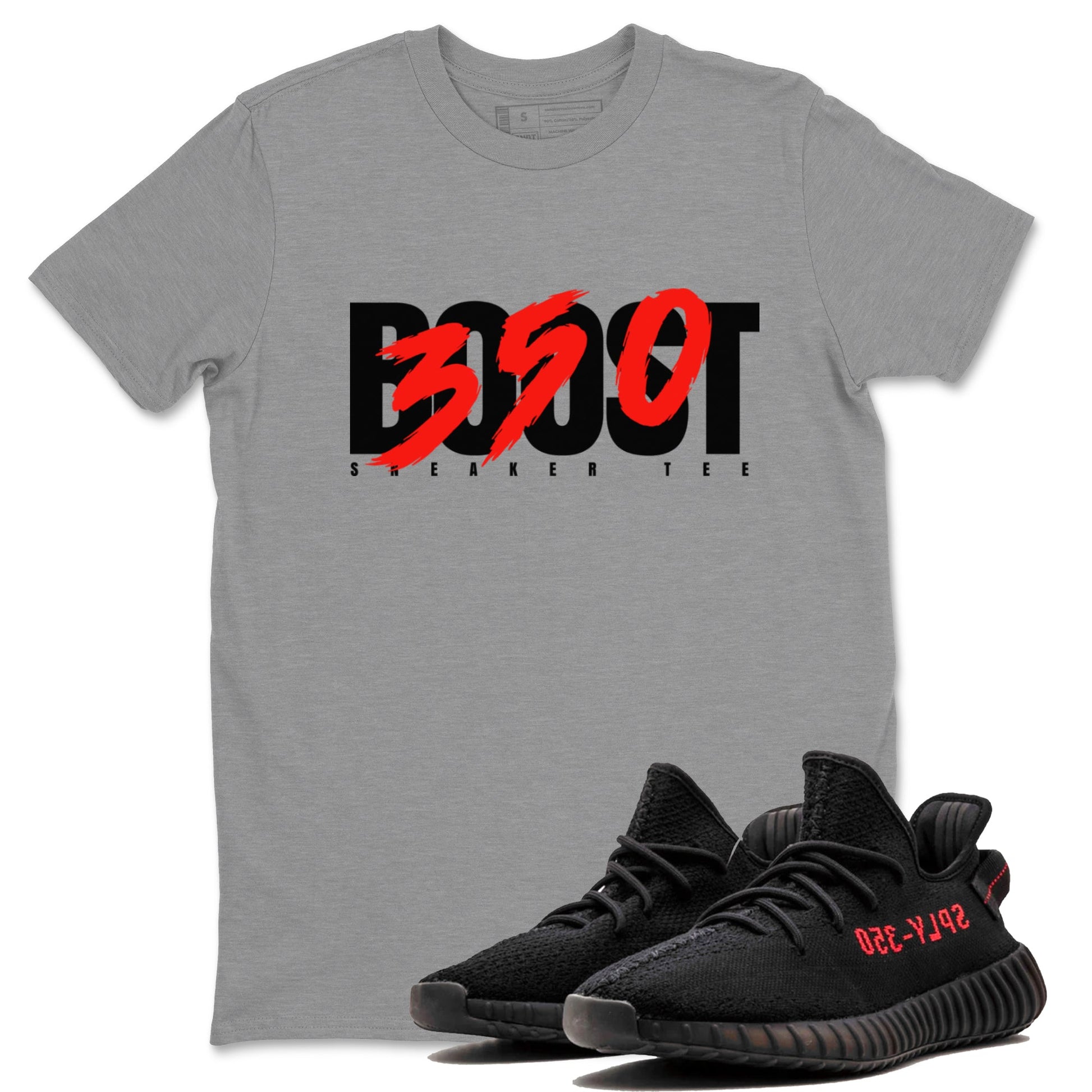 Yeezy 350 Bred shirt to match jordans Boost 350 sneaker tees Adidas Yeezy Boost V2 350 Bred SNRT Sneaker Release Tees Unisex Heather Grey 1 T-Shirt