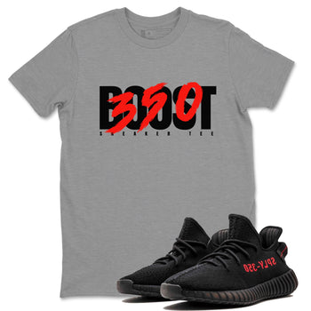 Yeezy 350 Bred shirt to match jordans Boost 350 sneaker tees Adidas Yeezy Boost V2 350 Bred SNRT Sneaker Release Tees Unisex Heather Grey 1 T-Shirt