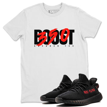 Yeezy 350 Bred shirt to match jordans Boost 350 sneaker tees Adidas Yeezy Boost V2 350 Bred SNRT Sneaker Release Tees Unisex White 1 T-Shirt