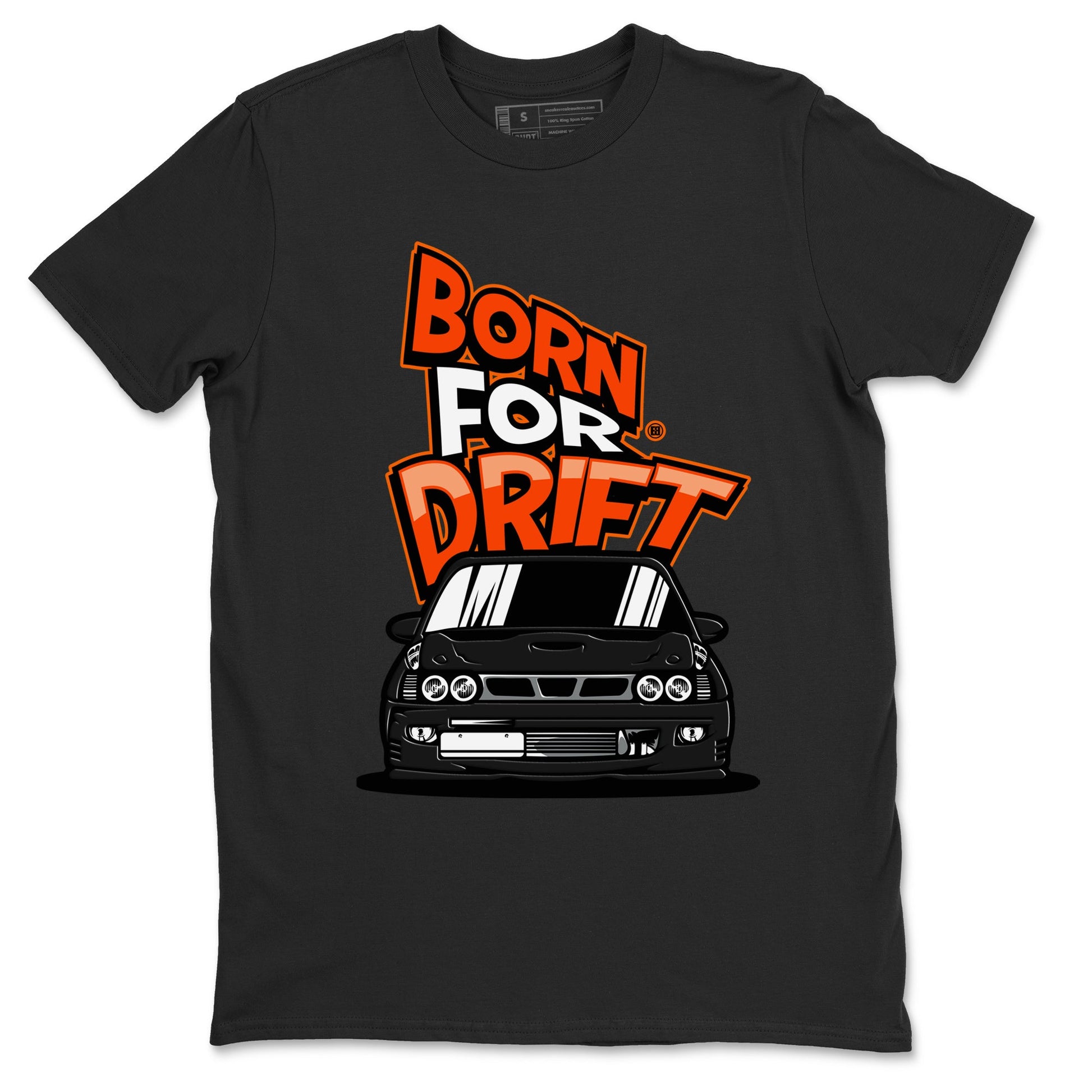 Air Jordan 12 Brilliant Orange Sneaker Match Tees Born For Drift Sneaker Tees 12s Brilliant Orange Tee Unisex Shirts Black 2