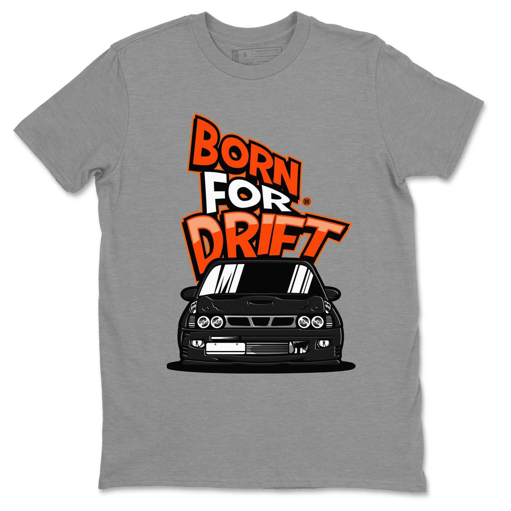 Air Jordan 12 Brilliant Orange Sneaker Match Tees Born For Drift Sneaker Tees 12s Brilliant Orange Tee Unisex Shirts Heather Grey 2