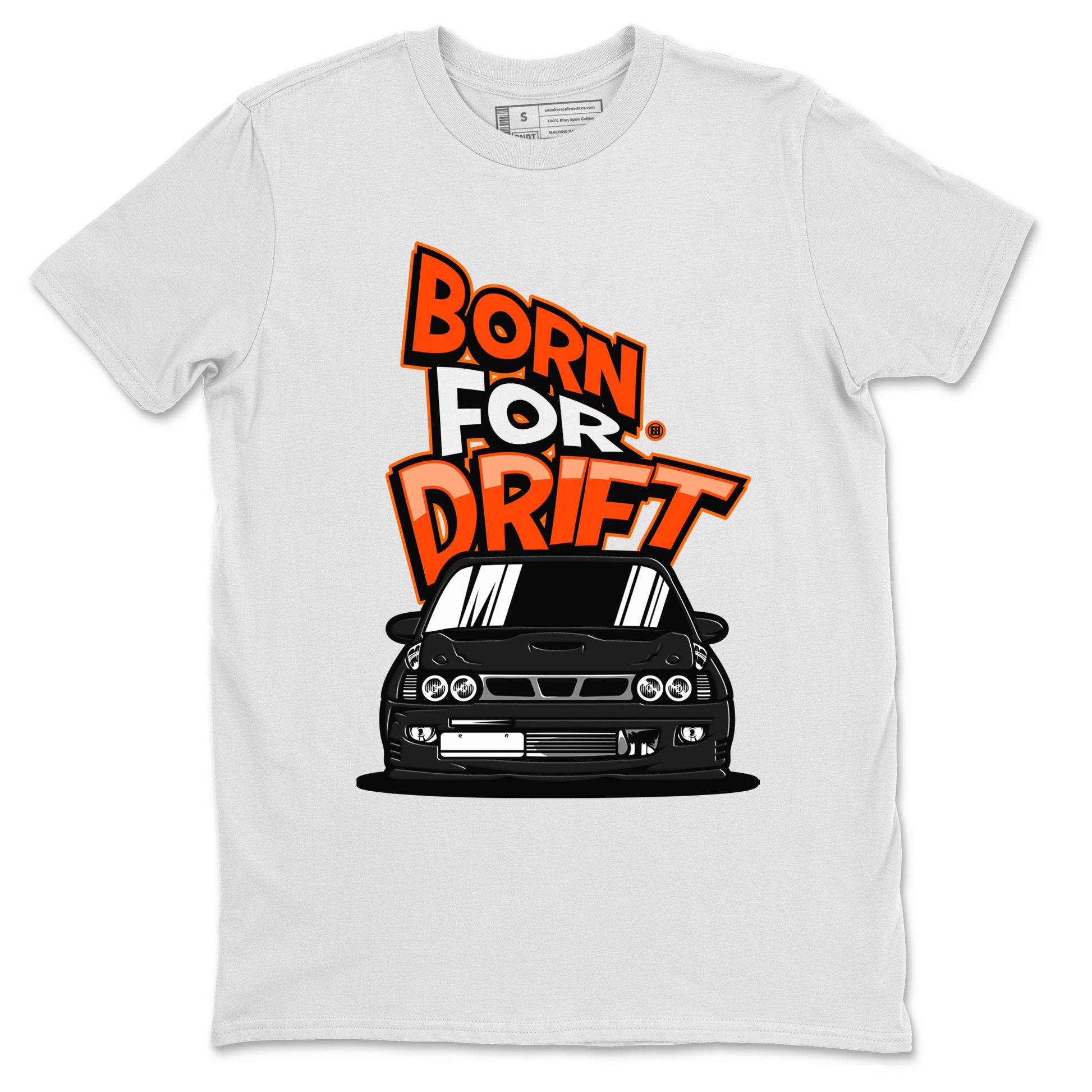 Air Jordan 12 Brilliant Orange Sneaker Match Tees Born For Drift Sneaker Tees 12s Brilliant Orange Tee Unisex Shirts White 2
