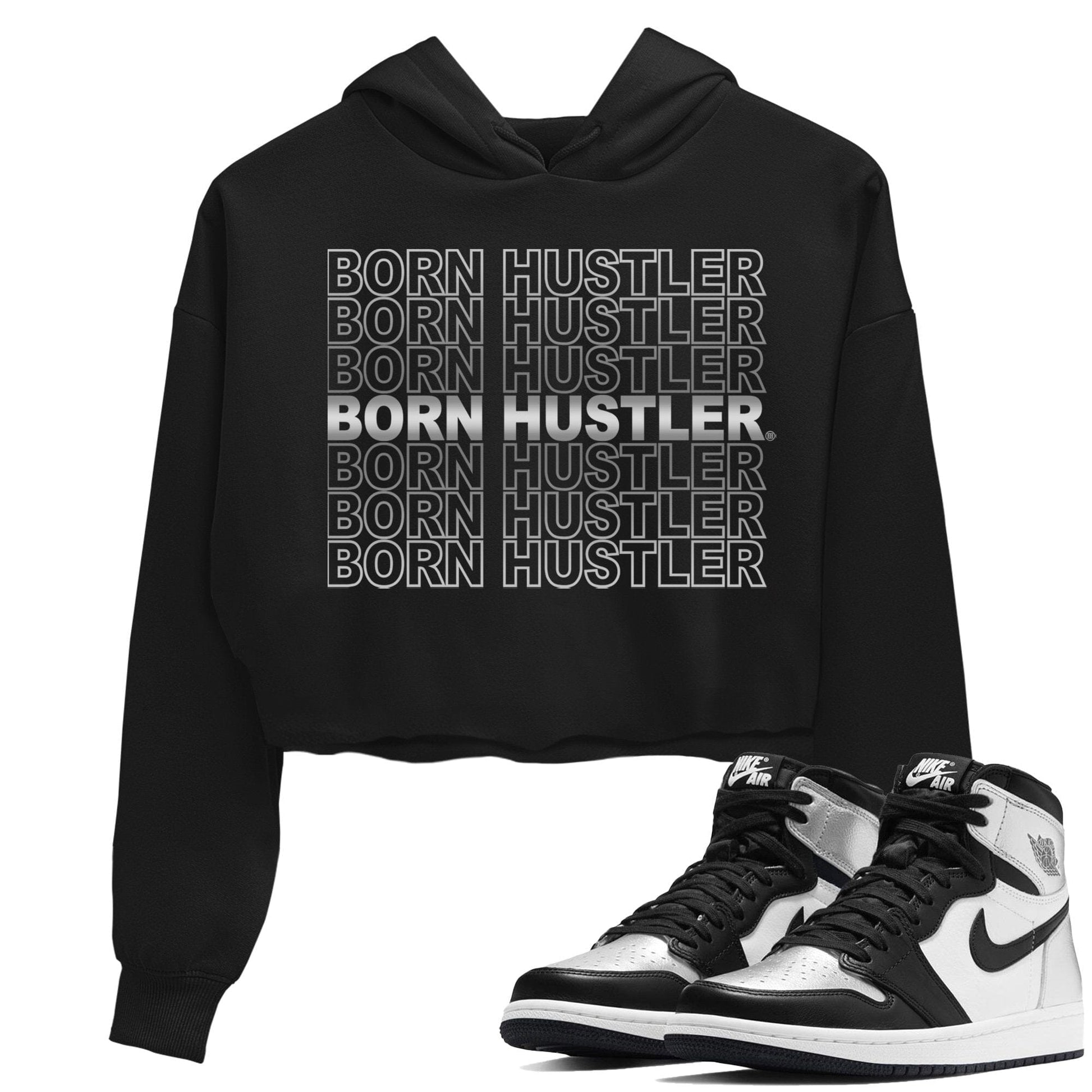 Jordan 1 Silver Toe Sneaker Match Tees Born Hustler Sneaker Tees Jordan 1 Silver Toe Sneaker Release Tees Women's Shirts