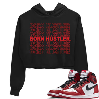 Jordan 1 Varsity Red Sneaker Match Tees Born Hustler Sneaker Tees Jordan 1 Varsity Red Sneaker Release Tees Women's Shirts
