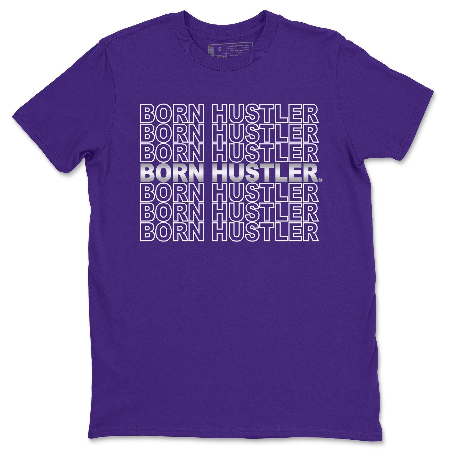 Jordan 1 WMNS Court Purple Sneaker Match Tees Born Hustler Sneaker Tees Jordan 1 WMNS Court Purple Sneaker Release Tees Unisex Shirts