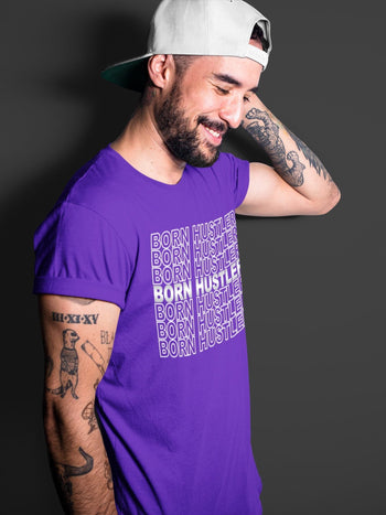 Jordan 1 WMNS Court Purple Sneaker Match Tees Born Hustler Sneaker Tees Jordan 1 WMNS Court Purple Sneaker Release Tees Unisex Shirts