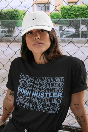 Jordan 1 University Blue Sneaker Match Tees Born Hustler Sneaker Tees Jordan 1 University Blue Sneaker Release Tees Unisex Shirts