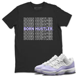 Jordan 11 Pure Violet Sneaker Match Tees Born Hustler Sneaker Tees Jordan 11 Pure Violet Sneaker Release Tees Unisex Shirts