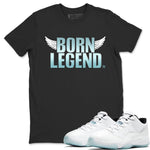 Jordan 11 Legend Blue Sneaker Match Tees Born Legend Sneaker Tees Jordan 11 Legend Blue Sneaker Release Tees Unisex Shirts
