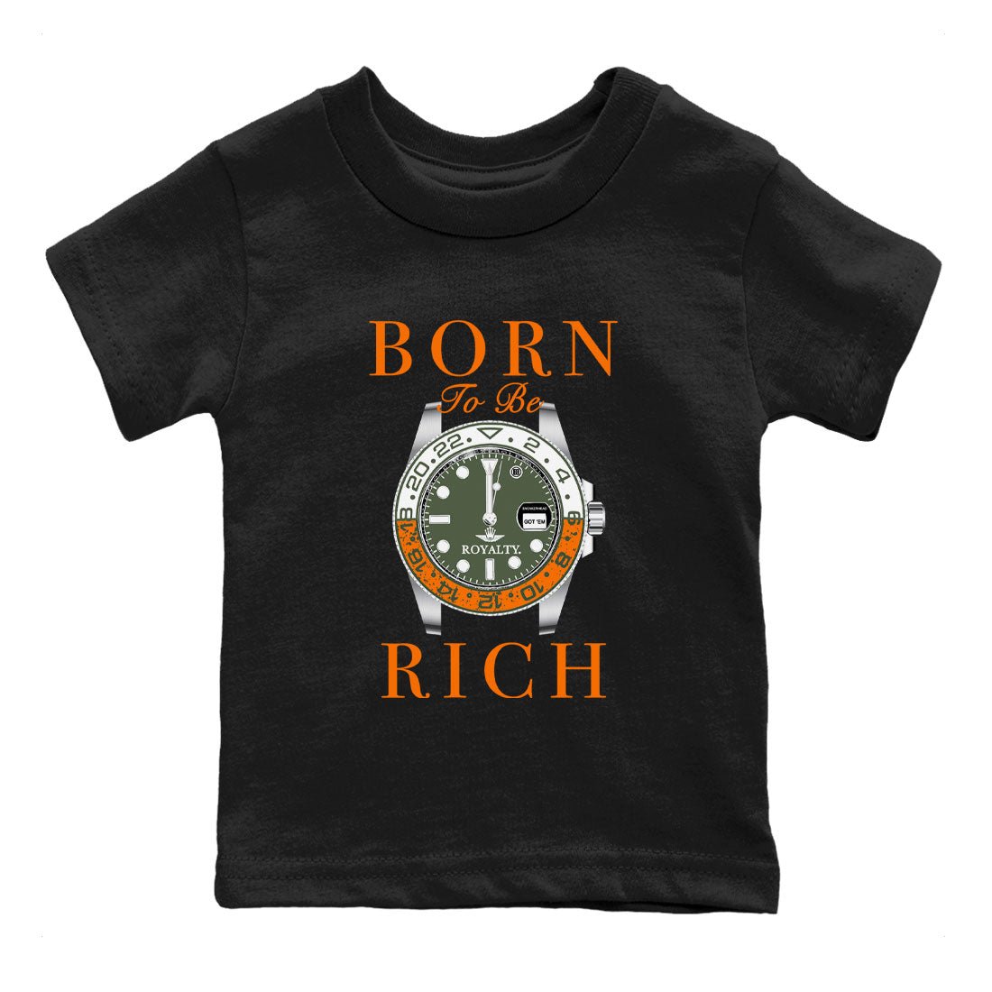 5s Olive shirt to match jordans Born To Be Rich sneaker tees Air Jordan 5 Olive SNRT sneaker release tees baby toddler Black 2 cotton Shirt