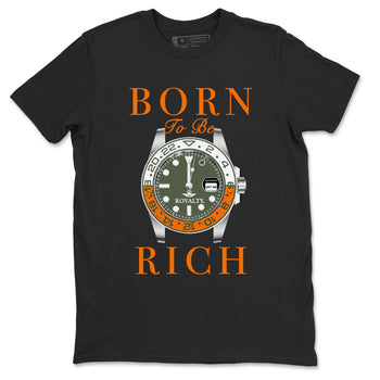 5s Olive shirt to match jordans Born To Be Rich sneaker tees Air Jordan 5 Retro Olive SNRT Sneaker Release Tees unisex cotton Black 2 crew neck shirt