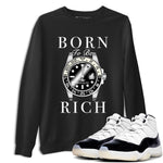 Jordan 11 Gratitude shirt to match jordans Born To Be Rich sneaker tees 11s Gratitude SNRT sneaker Release Tees unisex cotton Black 1 crew neck shirt