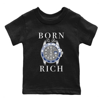 Air Jordan 3 Midnight Navy shirt to match jordans Born To Be Rich sneaker tees 3s Midnight Navy SNRT sneaker release tees baby toddler Black 1 cotton sneaker tee