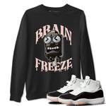 Air Jordan 11 Neapolitan shirt to match jordans Brain Freeze sneaker tees AJ11 Neapolitan SNRT Sneaker Release Tees Unisex Black 1 T-Shirt