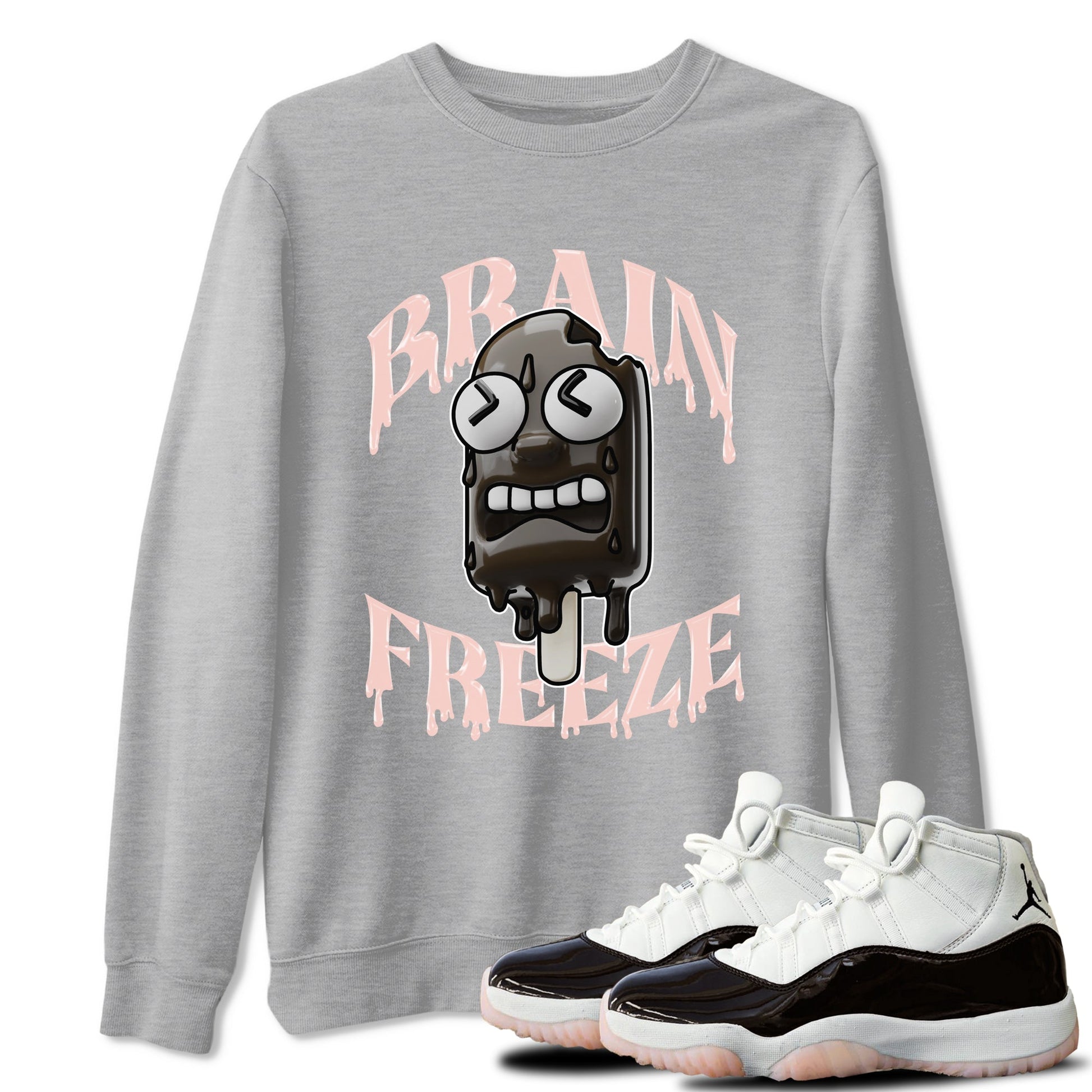 Air Jordan 11 Neapolitan shirt to match jordans Brain Freeze sneaker tees AJ11 Neapolitan SNRT Sneaker Release Tees Unisex Heather Grey 1 T-Shirt