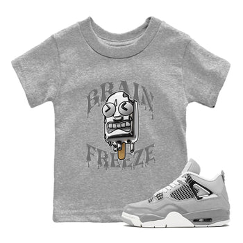 Air Jordan 4 Frozen Moment shirt to match jordans Brain Freeze sneaker tees AJ4 Frozen Moment SNRT Sneaker Release Tees Baby Toddler Heather Grey 1 T-Shirt