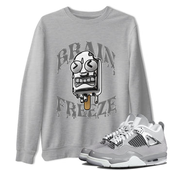 Air Jordan 4 Frozen Moment shirt to match jordans Brain Freeze sneaker tees AJ4 Frozen Moment SNRT Sneaker Release Tees Unisex Heather Grey 1 T-Shirt