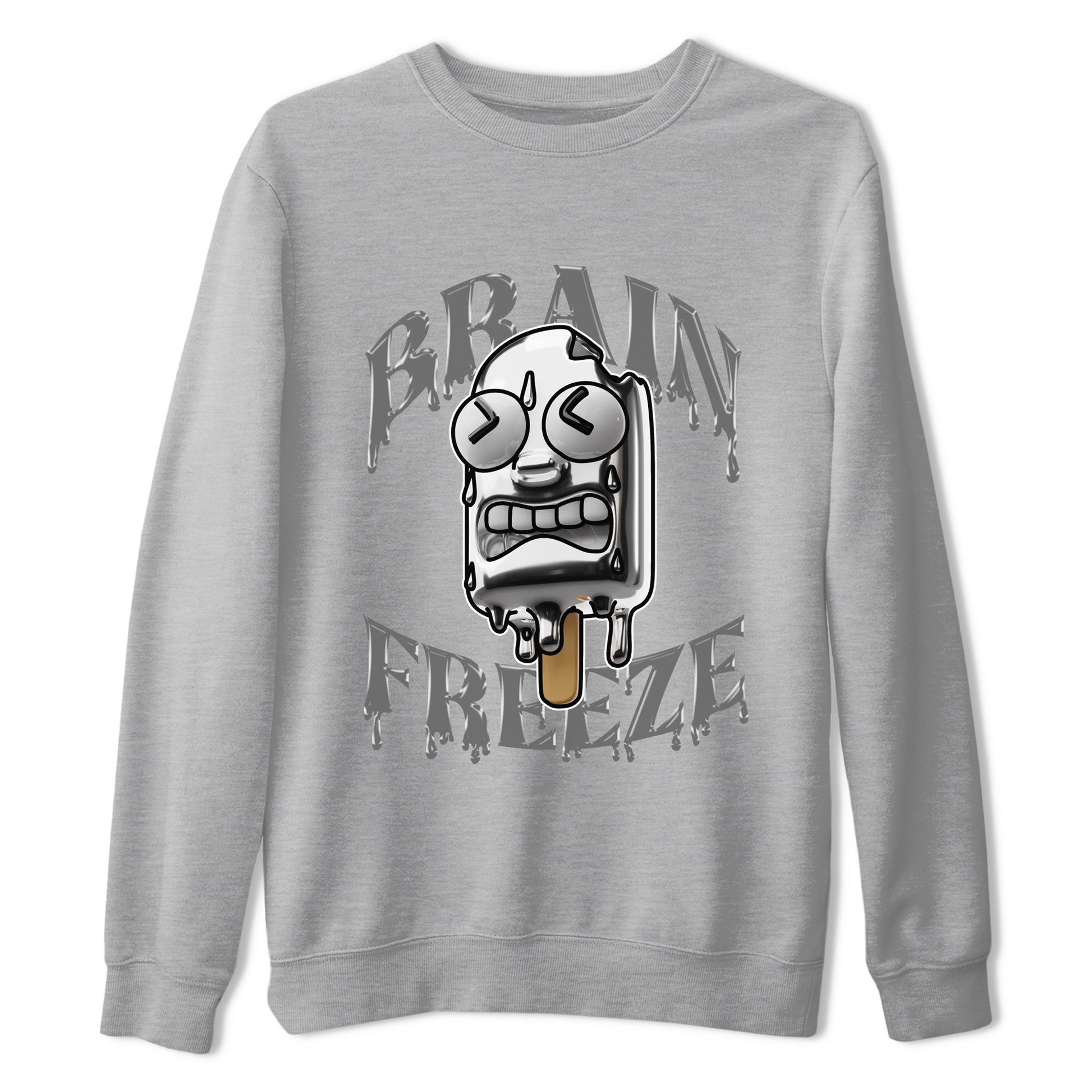 Air Jordan 4 Frozen Moment shirt to match jordans Brain Freeze sneaker tees AJ4 Frozen Moment SNRT Sneaker Release Tees Unisex Heather Grey 2 T-Shirt
