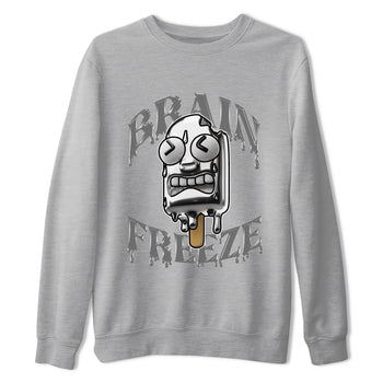 Air Jordan 4 Frozen Moment shirt to match jordans Brain Freeze sneaker tees AJ4 Frozen Moment SNRT Sneaker Release Tees Unisex Heather Grey 2 T-Shirt