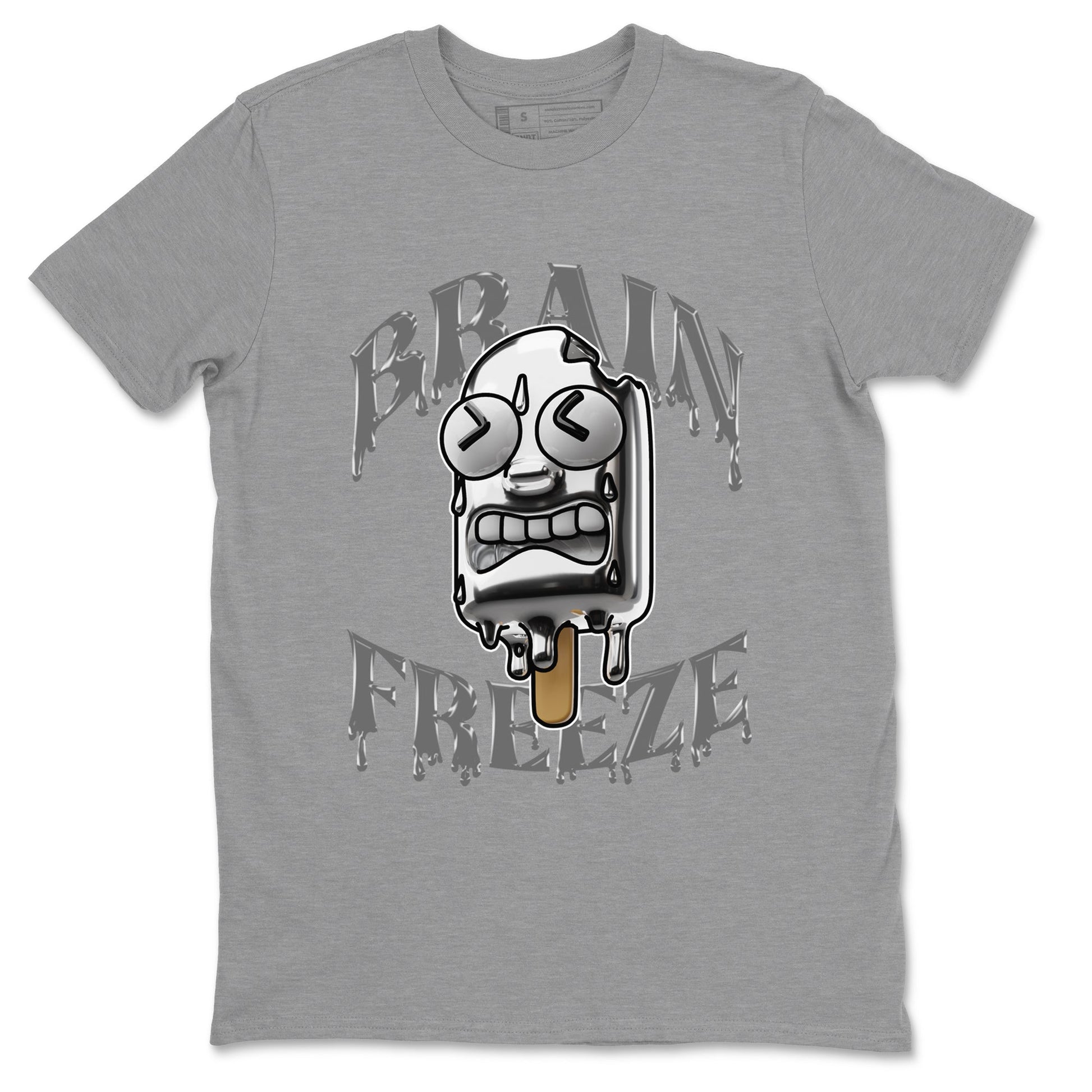 Air Jordan 4 Frozen Moment shirt to match jordans Brain Freeze sneaker tees AJ4 Frozen Moment SNRT Sneaker Release Tees Unisex Heather Grey 2 T-Shirt