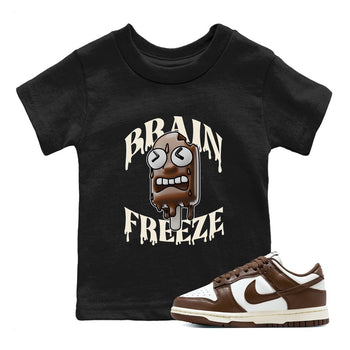 Dunk Cacao Wow shirt to match jordans Brain Freeze sneaker tees Nike Dunk Cacao Wow SNRT Sneaker Release Tees Baby Toddler Black 1 T-Shirt