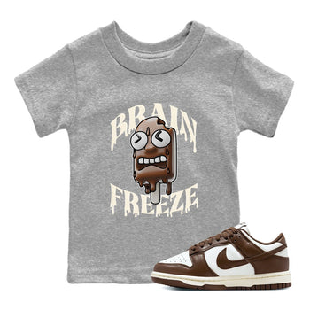 Dunk Cacao Wow shirt to match jordans Brain Freeze sneaker tees Nike Dunk Cacao Wow SNRT Sneaker Release Tees Baby Toddler Heather Grey 1 T-Shirt