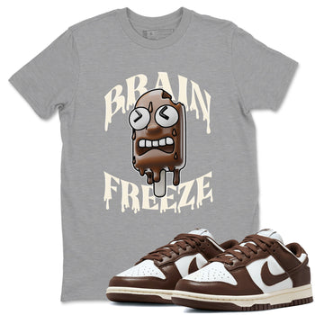 Dunk Cacao Wow shirt to match jordans Brain Freeze sneaker tees Nike Dunk Cacao Wow SNRT Sneaker Release Tees Unisex Heather Grey 1 T-Shirt