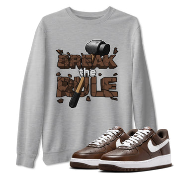 Air Force Low Chocolate shirt to match jordans Break The Rule sneaker tees chocolate Nike Air Force Low Chocolate SNRT Sneaker Release Tees Unisex Heather Grey 1 T-Shirt