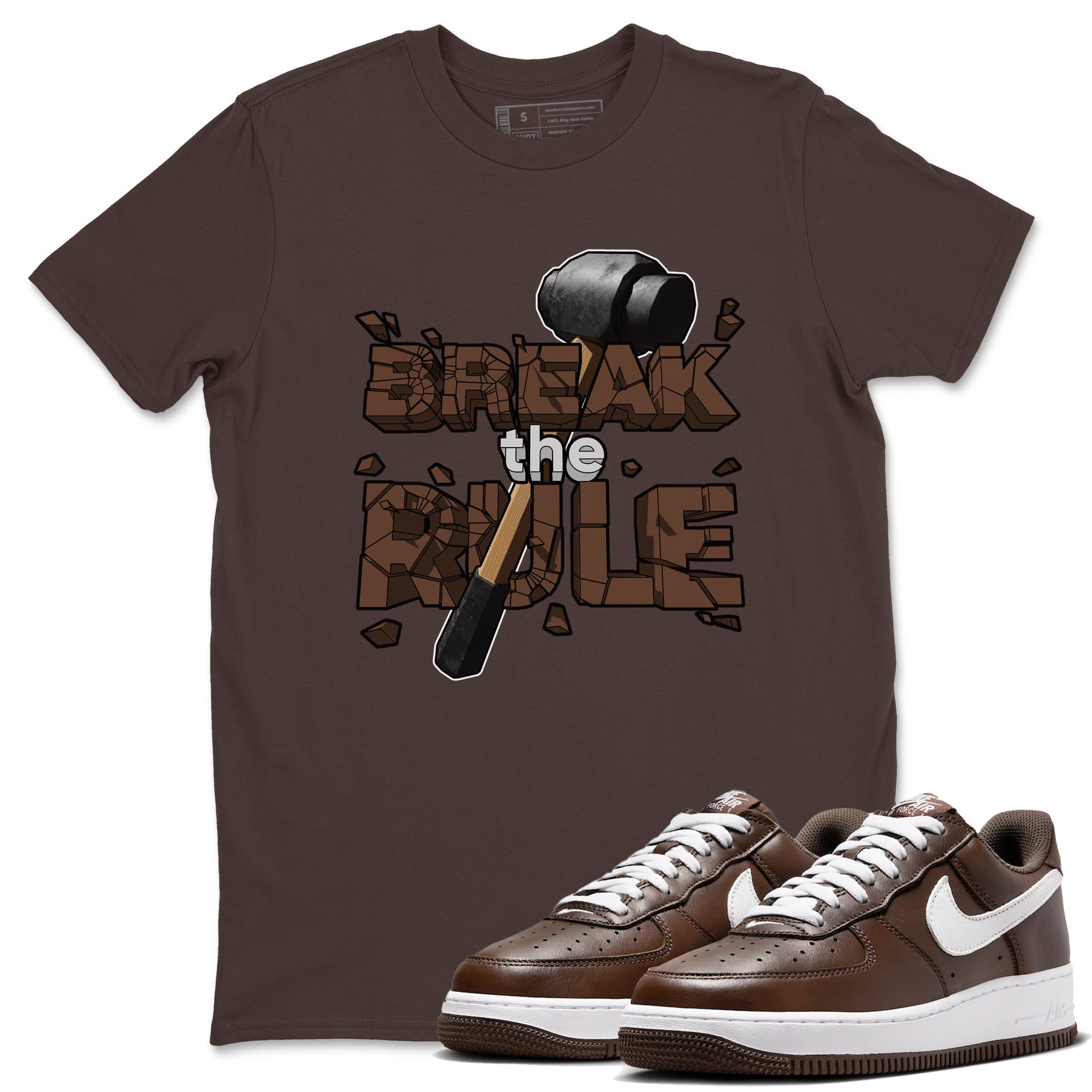 Air Force Low Chocolate shirt to match jordans Break The Rule sneaker tees chocolate Nike Air Force Low Chocolate SNRT Sneaker Release Tees Unisex Dark Chocolate 1 T-Shirt