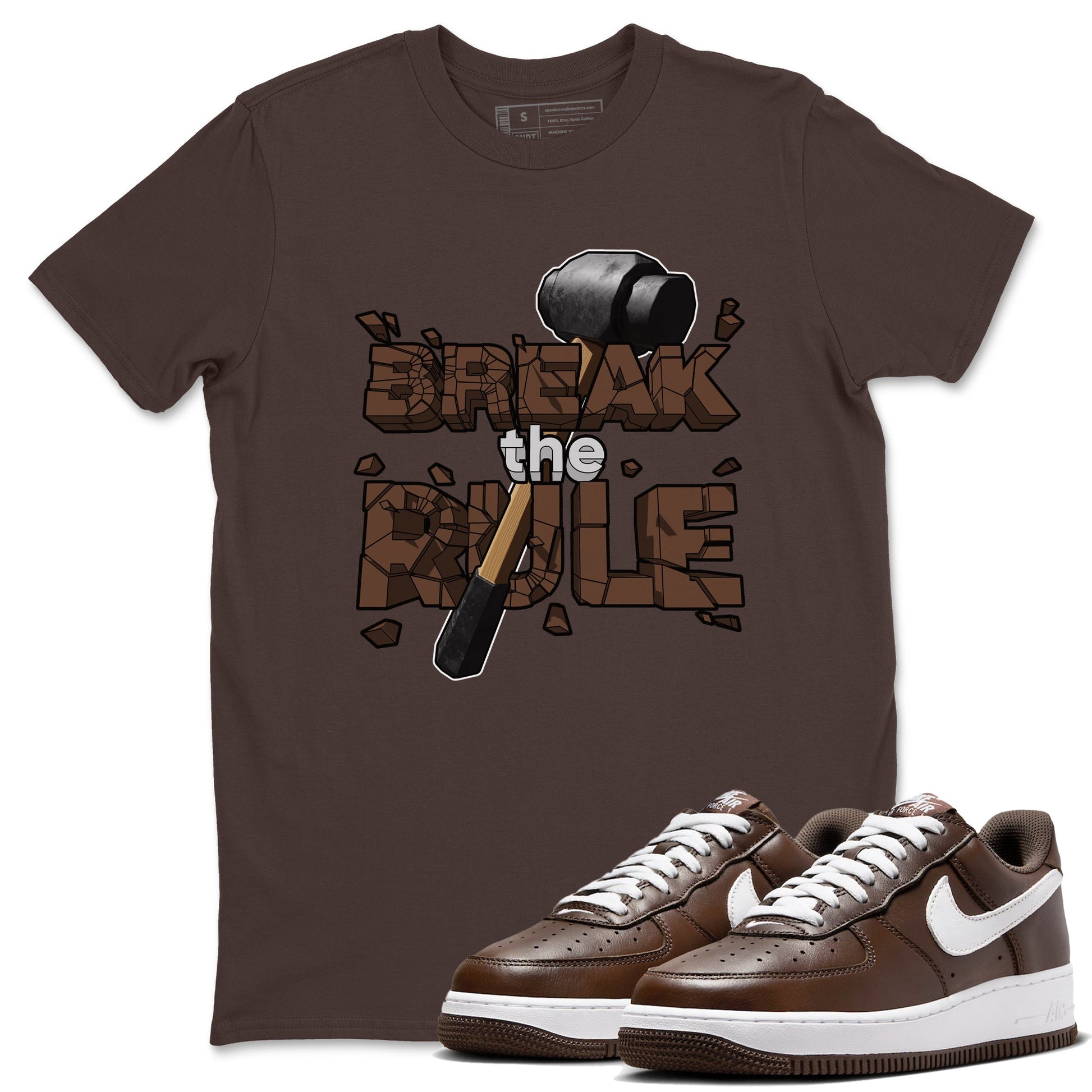 Air Force Low Chocolate shirt to match jordans Break The Rule sneaker tees chocolate Nike Air Force Low Chocolate SNRT Sneaker Release Tees Unisex Dark Chocolate 1 T-Shirt