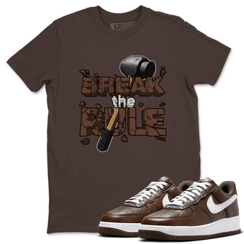Air Force Low Chocolate shirt to match jordans Break The Rule sneaker tees chocolate Nike Air Force Low Chocolate SNRT Sneaker Release Tees Unisex Dark Chocolate 1 T-Shirt