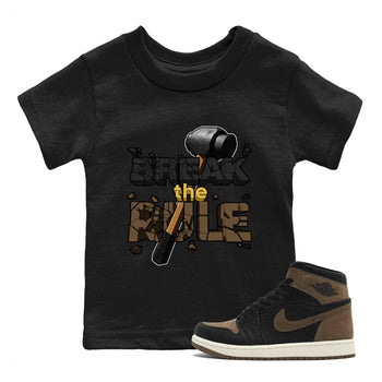 Air Jordan 1 Palomino shirt to match jordans Break The Rule sneaker tees AJ1 Palomino SNRT Sneaker Release Tees Baby Toddler Black 1 T-Shirt