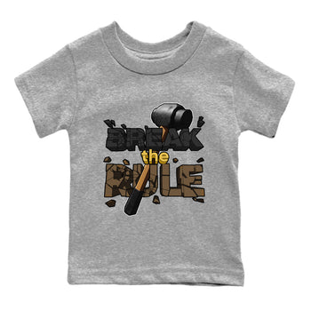 Air Jordan 1 Palomino shirt to match jordans Break The Rule sneaker tees AJ1 Palomino SNRT Sneaker Release Tees Baby Toddler Heather Grey 2 T-Shirt