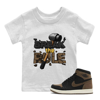 Air Jordan 1 Palomino shirt to match jordans Break The Rule sneaker tees AJ1 Palomino SNRT Sneaker Release Tees Baby Toddler White 1 T-Shirt