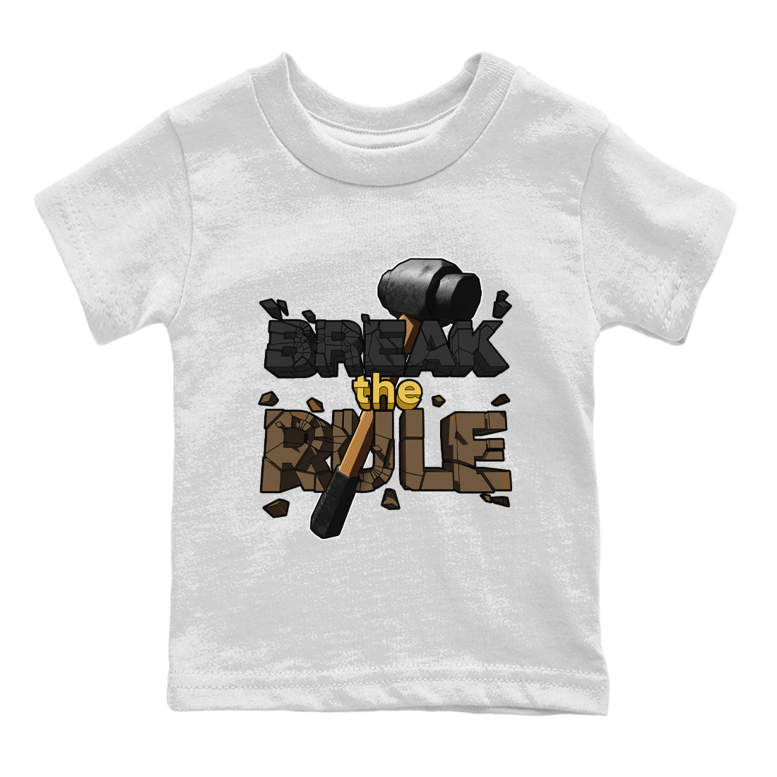 Air Jordan 1 Palomino shirt to match jordans Break The Rule sneaker tees AJ1 Palomino SNRT Sneaker Release Tees Baby Toddler White 2 T-Shirt