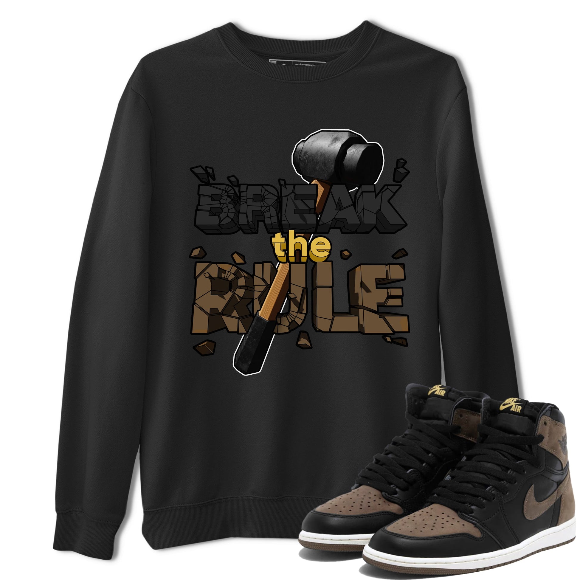 Air Jordan 1 Palomino shirt to match jordans Break The Rule sneaker tees AJ1 Palomino SNRT Sneaker Release Tees Unisex Black 1 T-Shirt