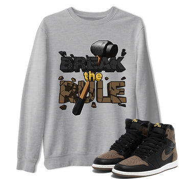 Air Jordan 1 Palomino shirt to match jordans Break The Rule sneaker tees AJ1 Palomino SNRT Sneaker Release Tees Unisex Heather Grey 1 T-Shirt