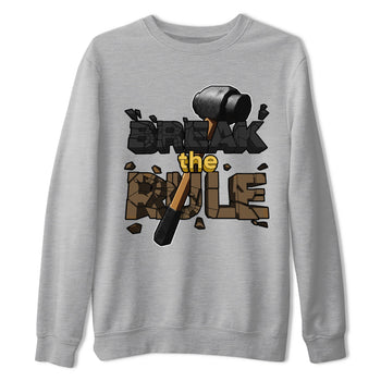 Air Jordan 1 Palomino shirt to match jordans Break The Rule sneaker tees AJ1 Palomino SNRT Sneaker Release Tees Unisex Heather Grey 2 T-Shirt